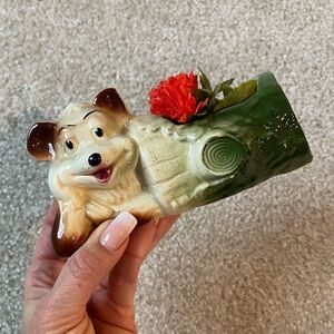 Vintage Cute Ceramic Bear Planter